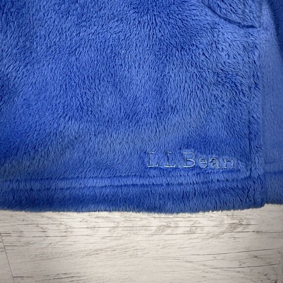 L.L. Bean Fleece Soft Sweater Full Zip Light Blue Women's Size Medium - Picture 3 of 7